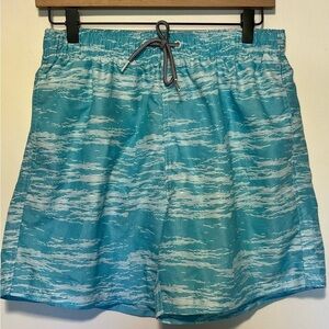 Boardies Blue Wave 5" Swim Trunks Men Size M